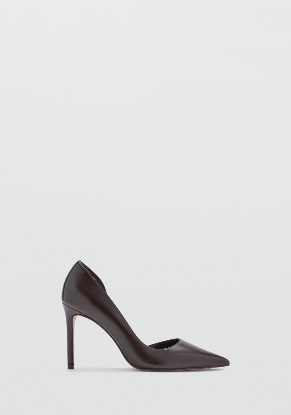 Pointed High Heeled Shoes - Brown