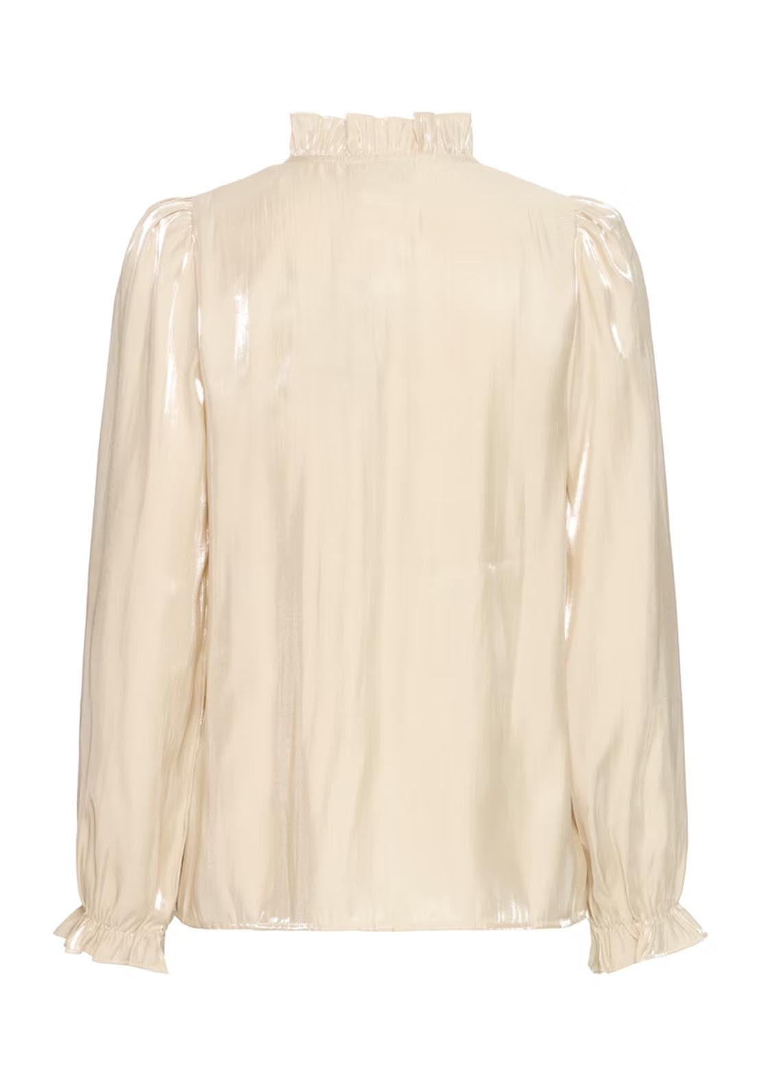 Fransa Yolanda Blouse - Oyster Gray 8 Shaws Department Stores