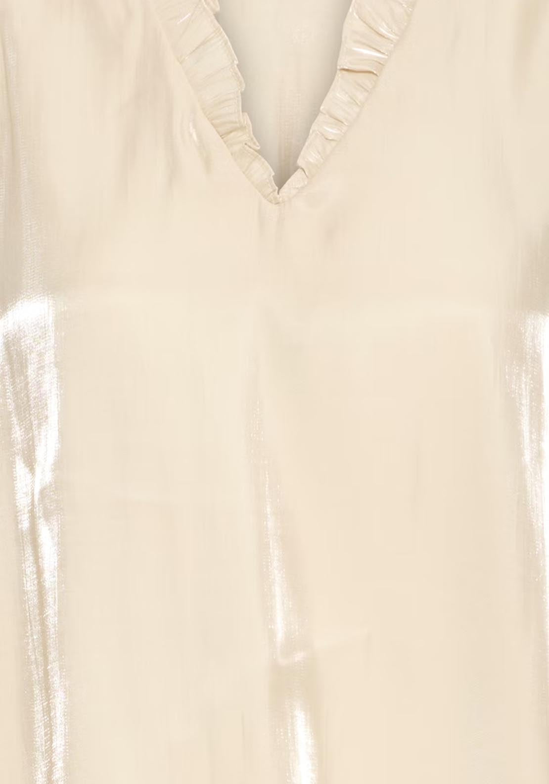 Fransa Yolanda Blouse - Oyster Gray 6 Shaws Department Stores
