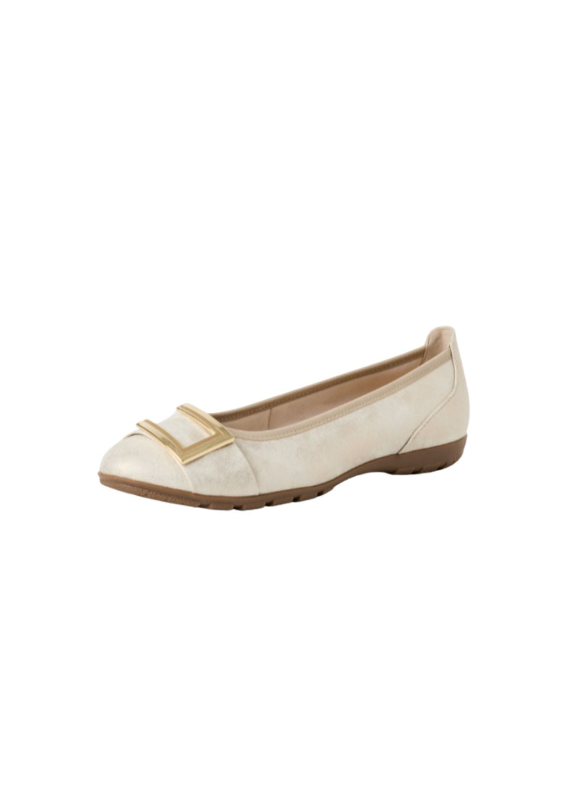 Marco Tozzi Meredith Buckle Pump - Dune Metallic 2 Shaws Department Stores