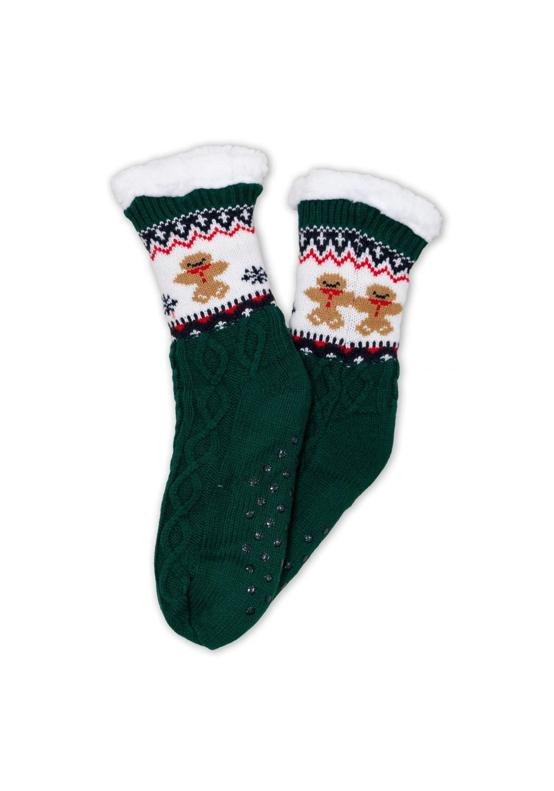 Passion Accessories Christmas Snuggle Socks - Argyle Green 1 Shaws Department Stores