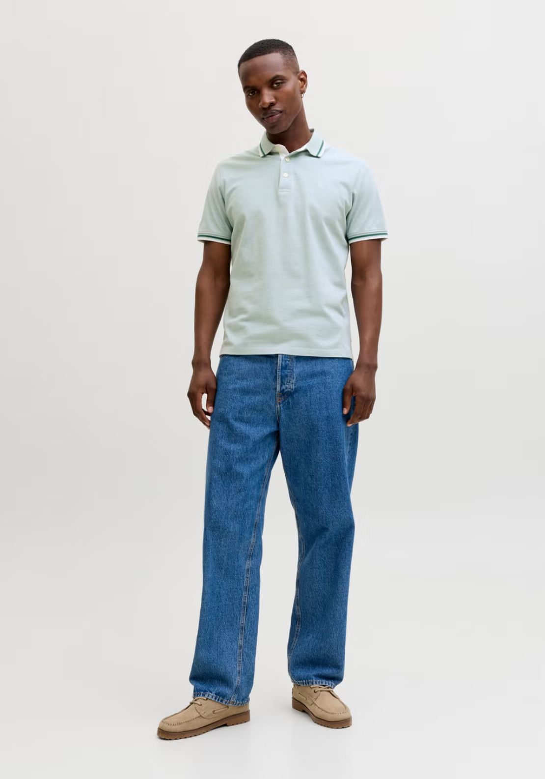 Jack & Jones Paulos Polo Short Sleeve Shirt - Blue 5 Shaws Department Stores