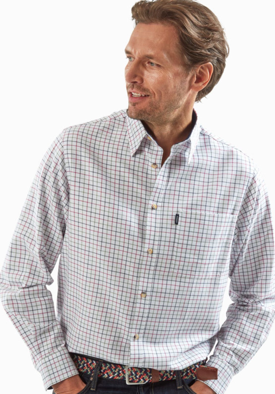 Vedoneire Heavy Brush Twill Shirt - Navy 1 Shaws Department Stores