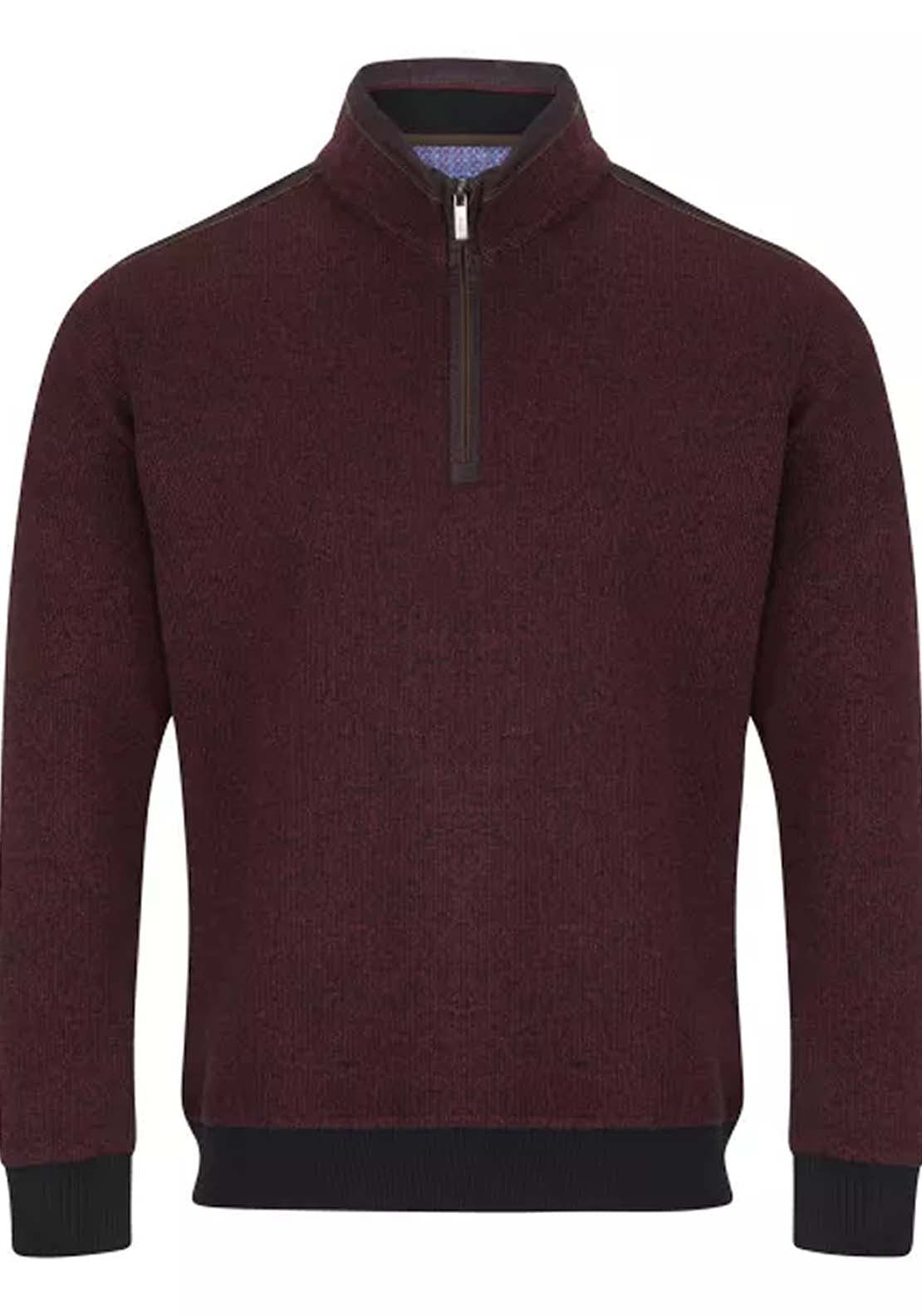 Drifter 1/4 Zip Sweat - Red 1 Shaws Department Stores