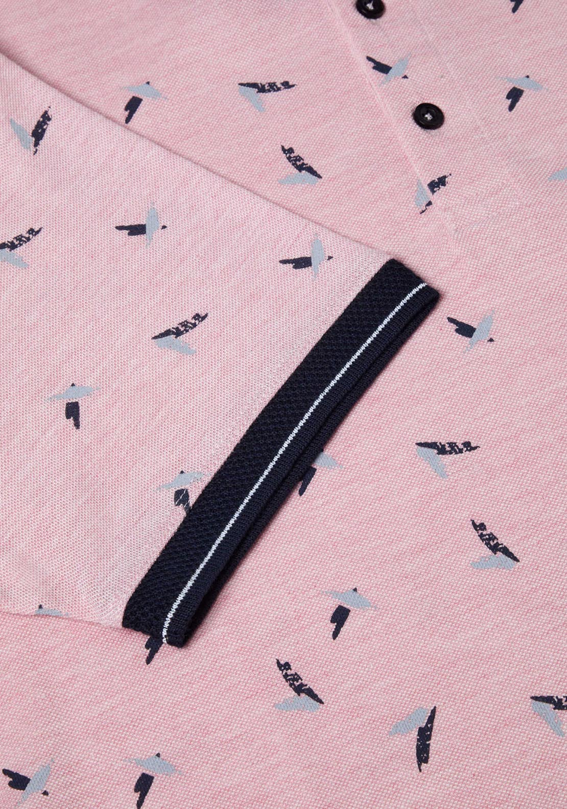 Drifter Short Sleeve Print Polo - Pink 2 Shaws Department Stores