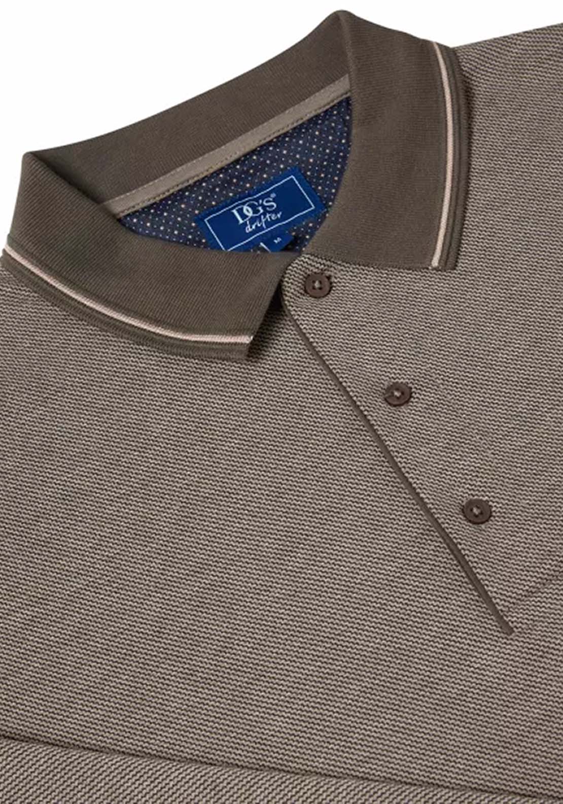 Drifter Long Sleeve Polo Shirt - Beige 2 Shaws Department Stores