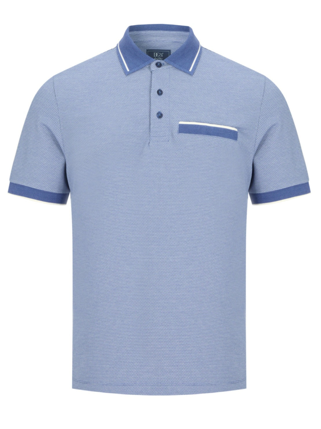 Drifter Short Sleeve Polo - Blue 1 Shaws Department Stores