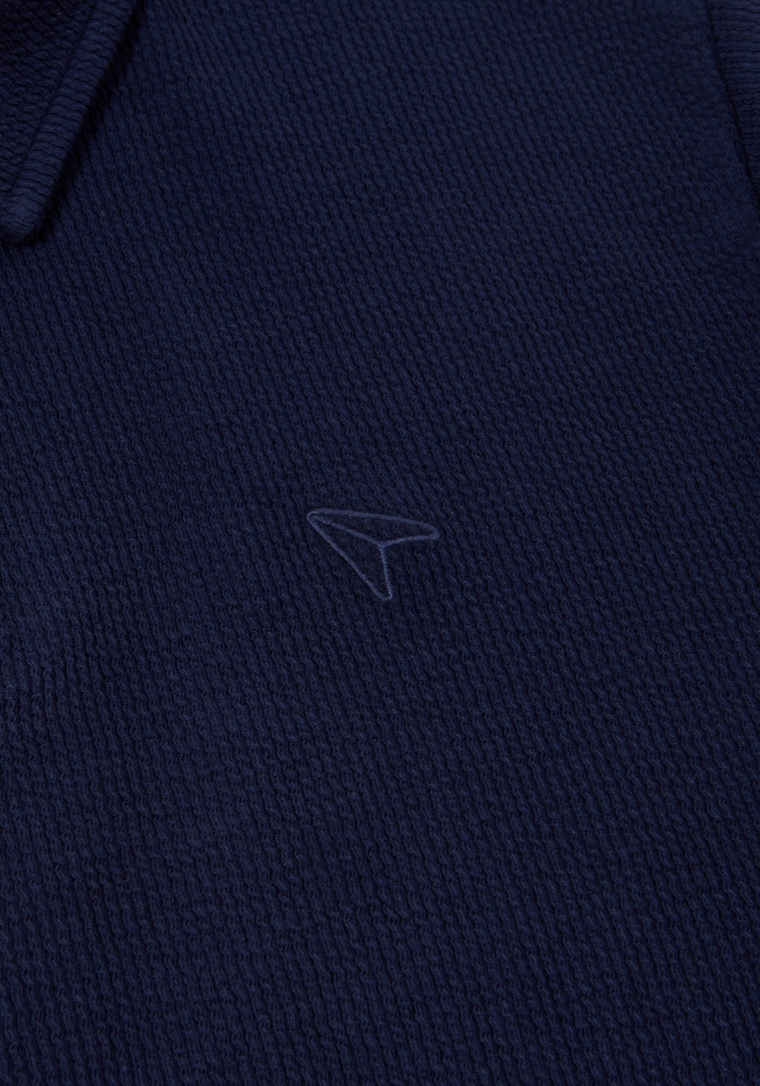 Drifter Long Sleeve 3 Button Polo With Elastane - Navy 4 Shaws Department Stores