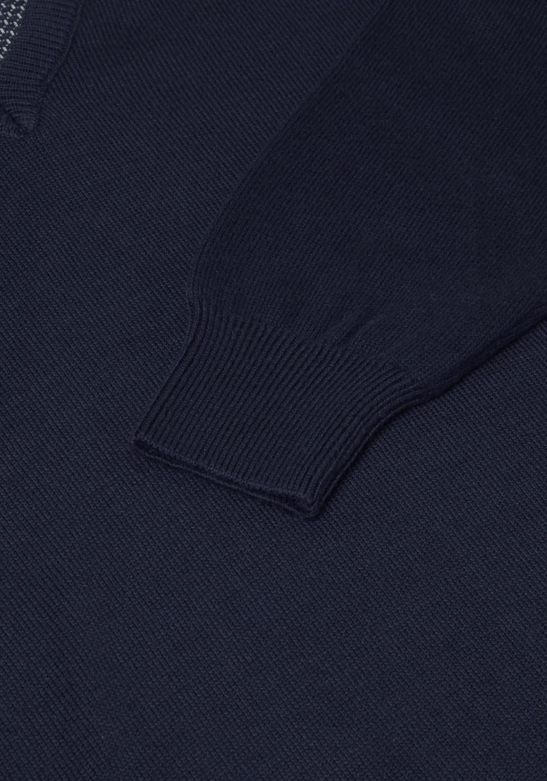 Drifter DG Drifter Vee Neck Sweater - Navy 2 Shaws Department Stores