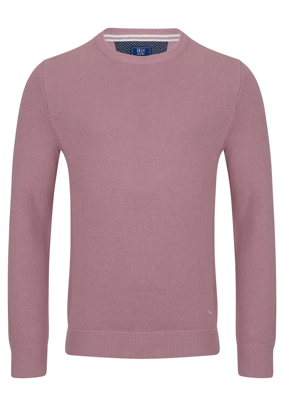 Drifter V-Neck Cotton Knitwear - Coral 1 Shaws Department Stores