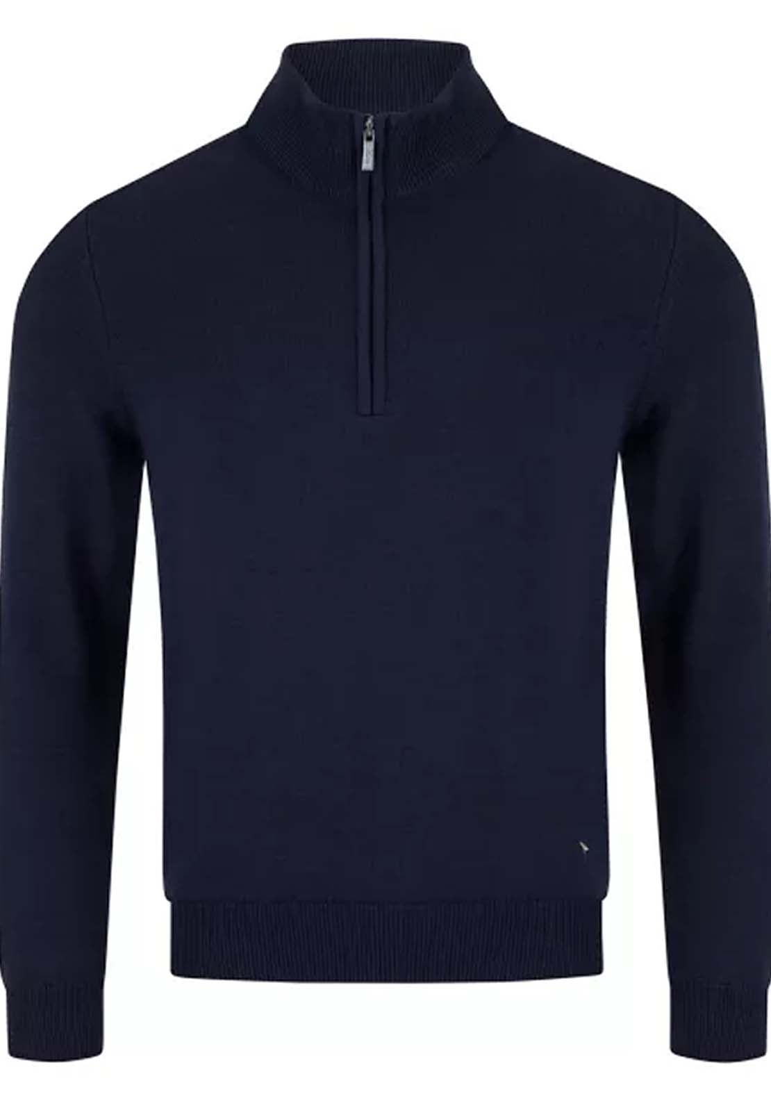 Drifter 1/4 Zip Knit - Blue 1 Shaws Department Stores