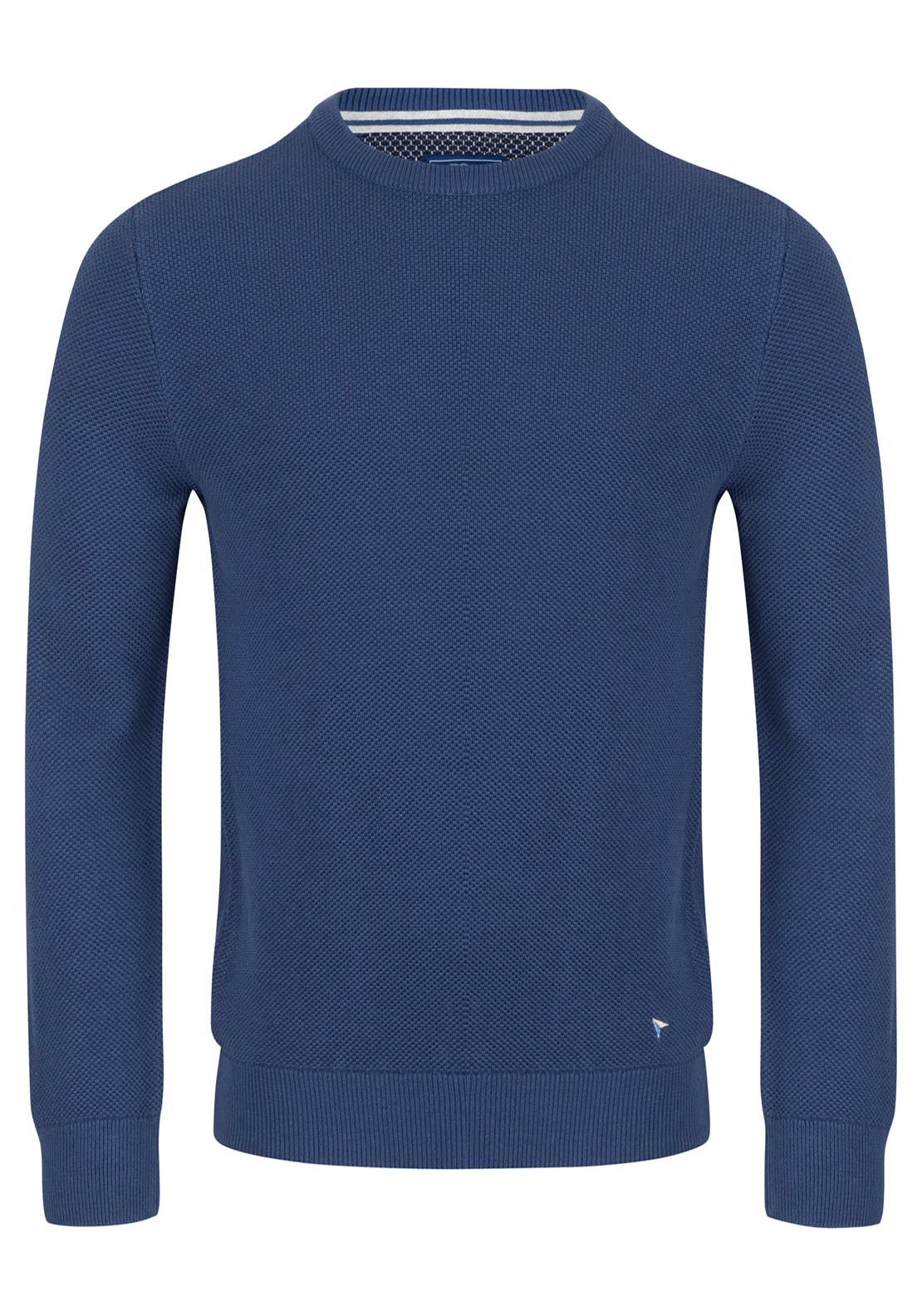 Drifter Cotton Crew Neck Sweater - Blue 1 Shaws Department Stores