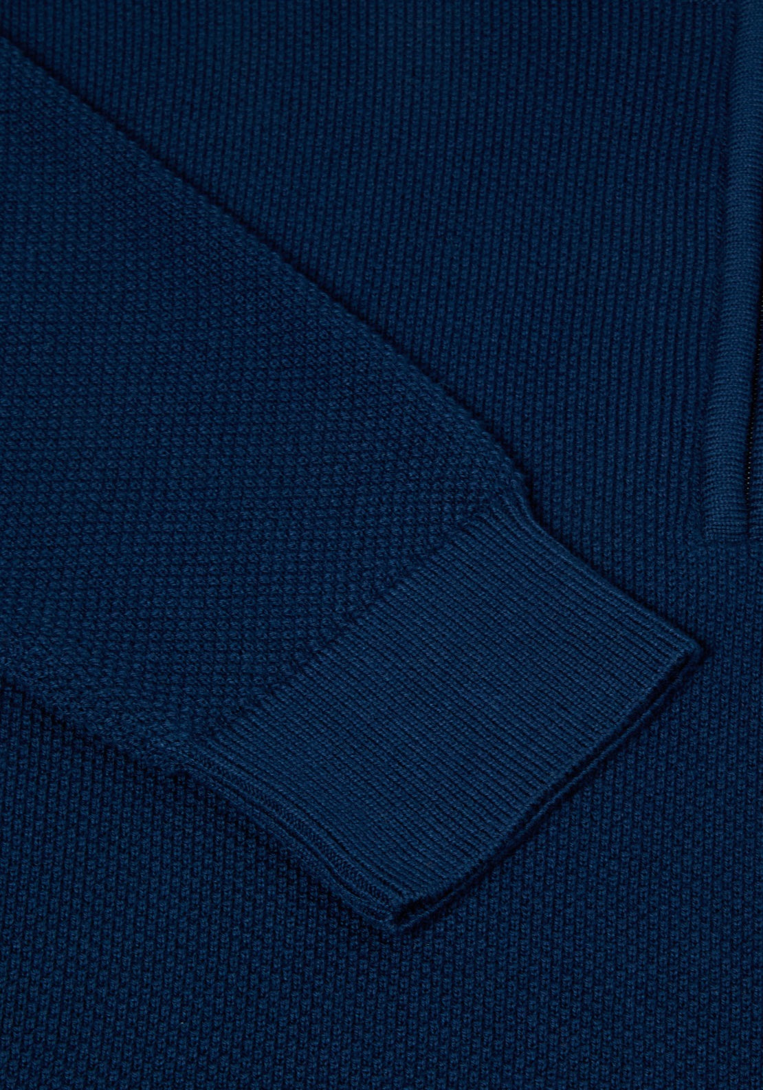 Drifter Quarter Zip Sweater - Blue 3 Shaws Department Stores