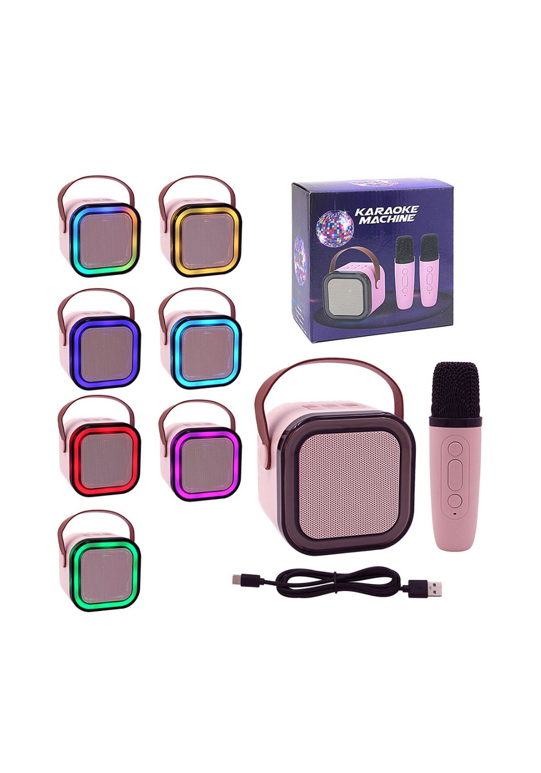 The Home Collection Karaoke Machine 2 Mics - Pink 3 Shaws Department Stores