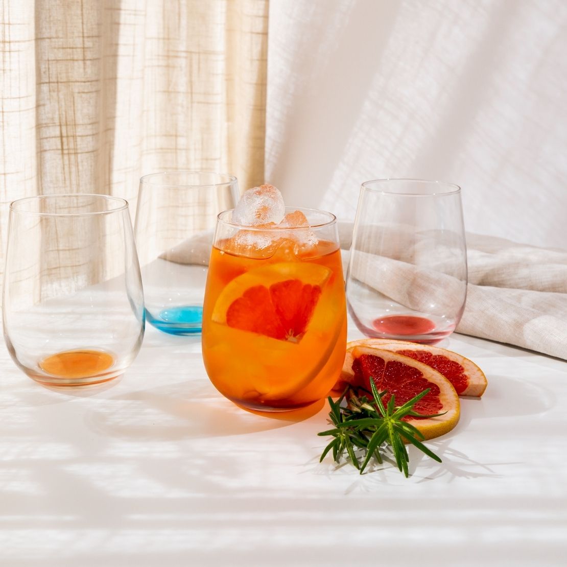 Killarney Crystal Stemless Glass Set Of 4 3 Shaws Department Stores