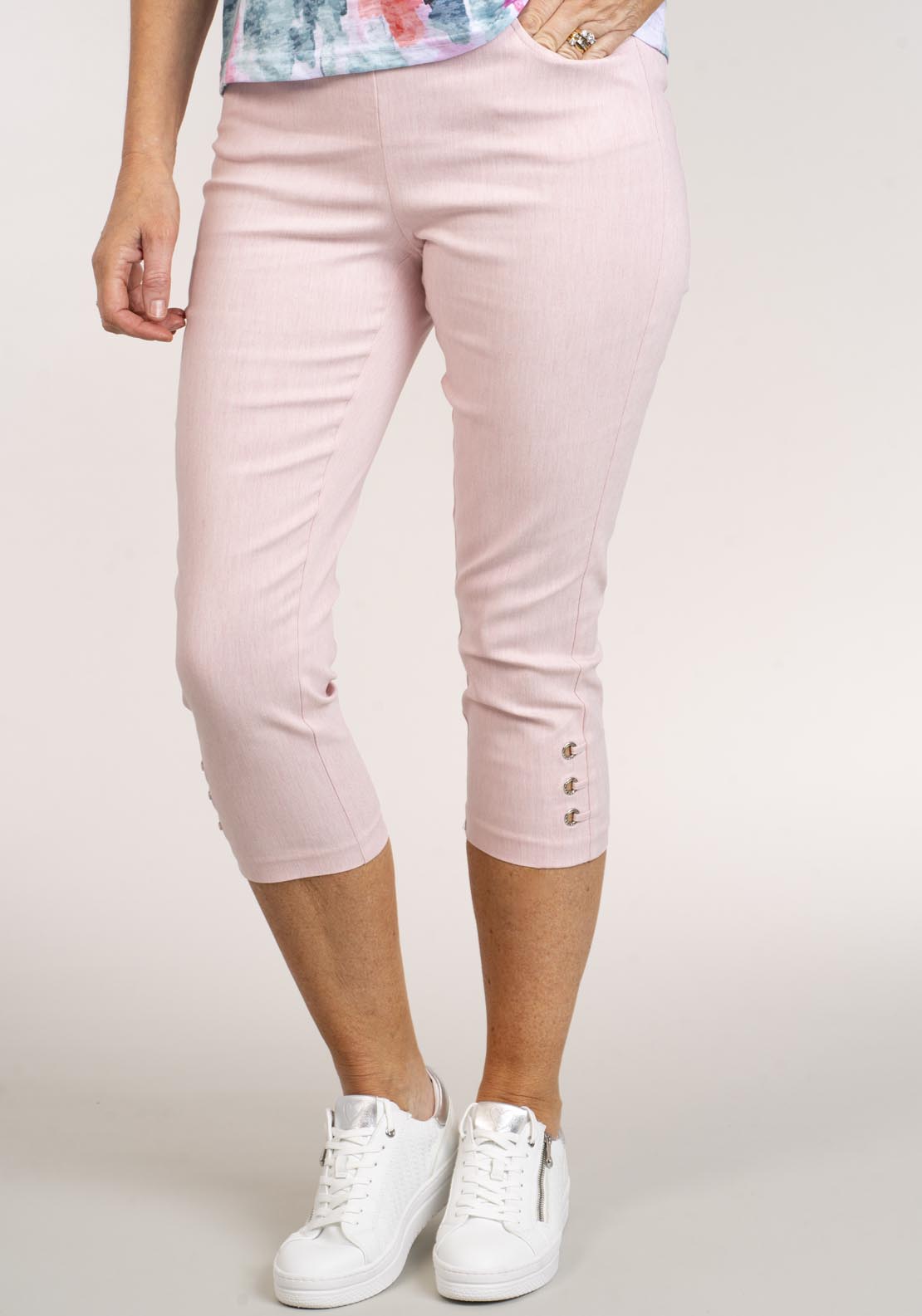 Tea Lane Diamond Loop Crop - Marl Blush 3 Shaws Department Stores