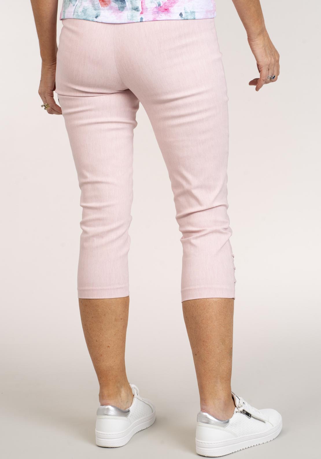 Tea Lane Diamond Loop Crop - Marl Blush 5 Shaws Department Stores