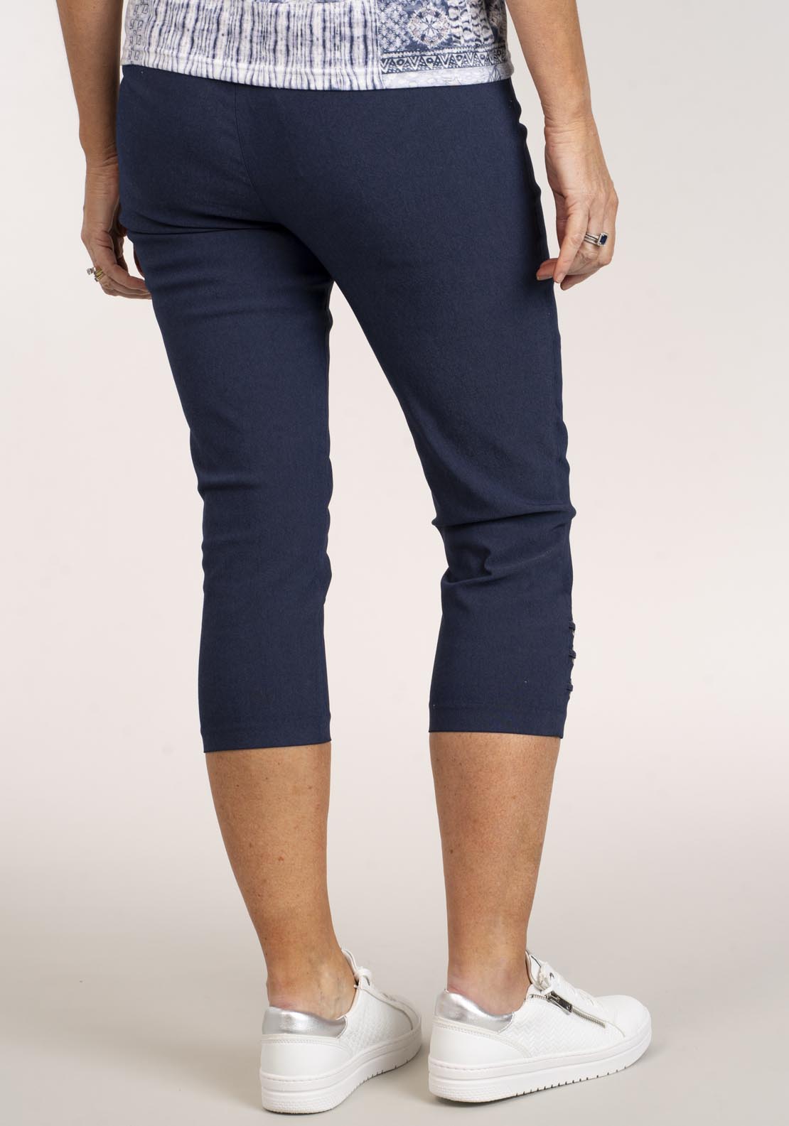 Tea Lane Diamond Loop Crop - Blue 3 Shaws Department Stores