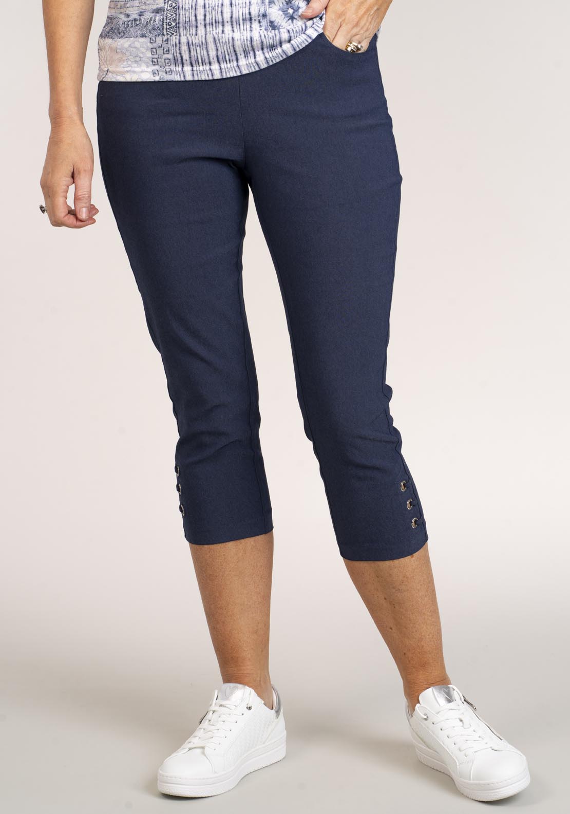 Tea Lane Diamond Loop Crop - Blue 4 Shaws Department Stores