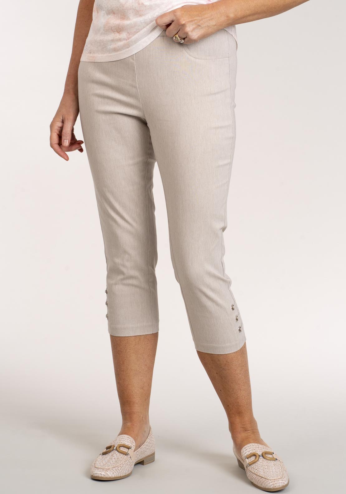 Tea Lane Diamond Loop Crop - Grey 6 Shaws Department Stores