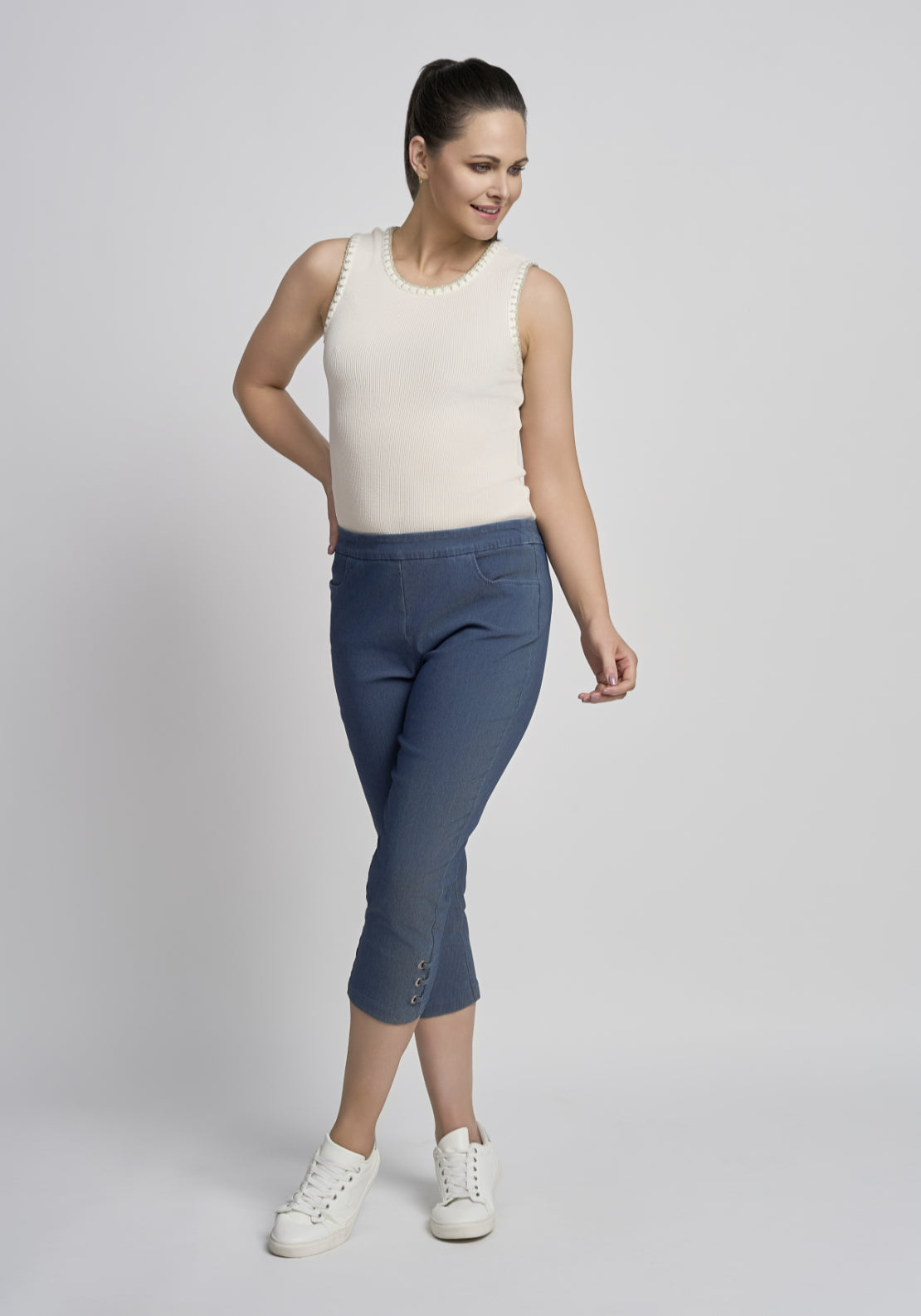 Diamond Loop Crop - Blue