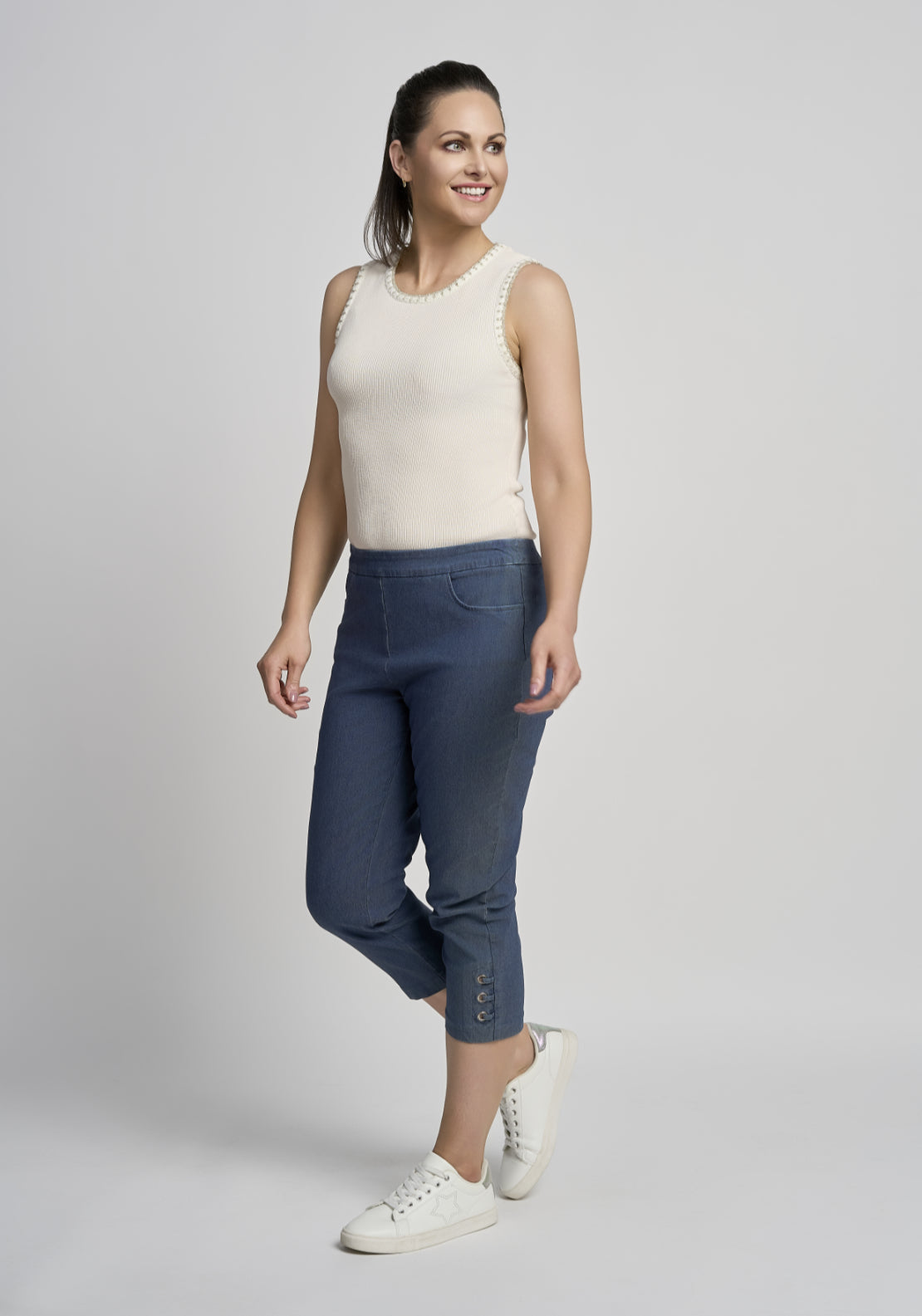 Diamond Loop Crop - Blue