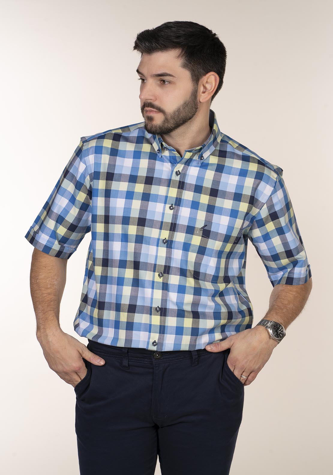 Yeats Casual Check Short Sleeve Shirt 1 Shaws Department Stores