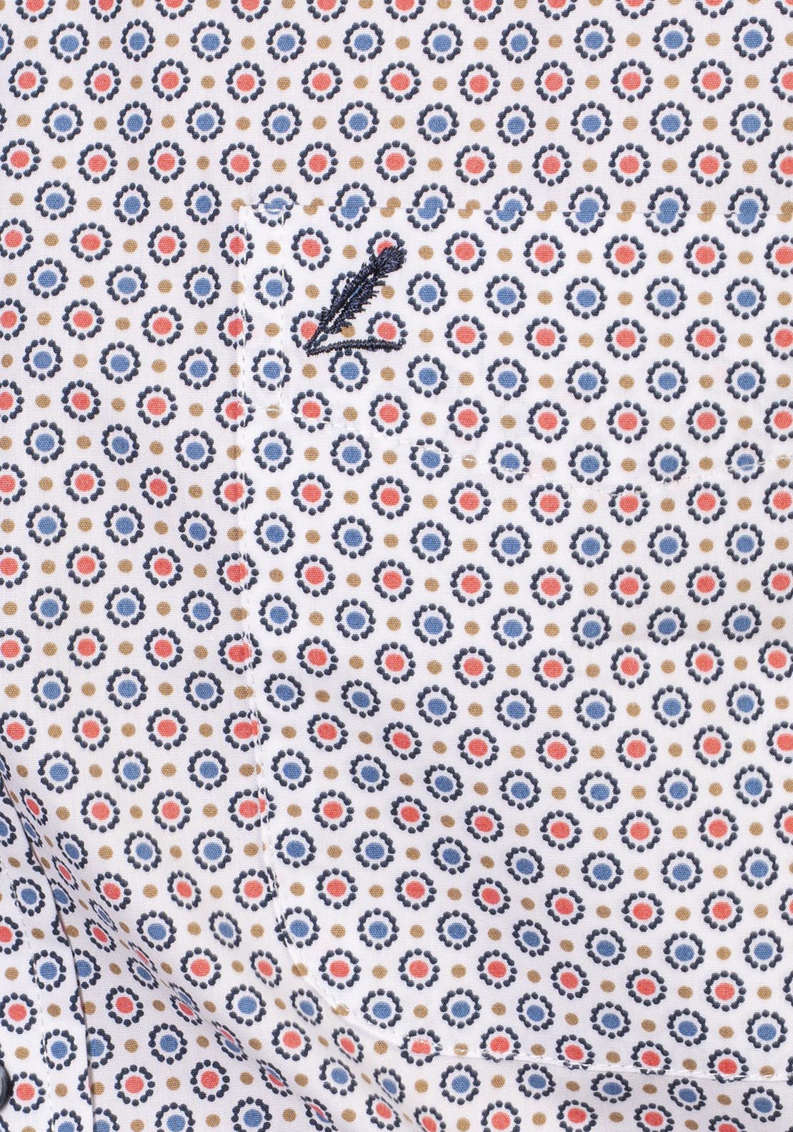 Yeats Casual Patterned Short Sleeve Shirt - Red 4 Shaws Department Stores