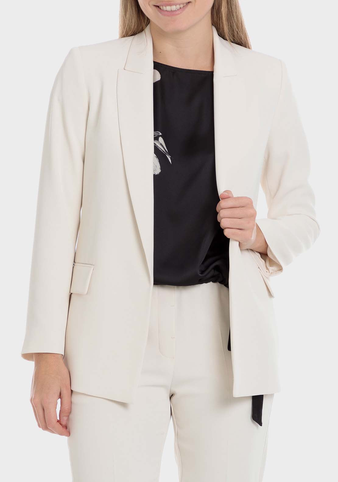 Punt Roma Long Blazer - Off White 2 Shaws Department Stores