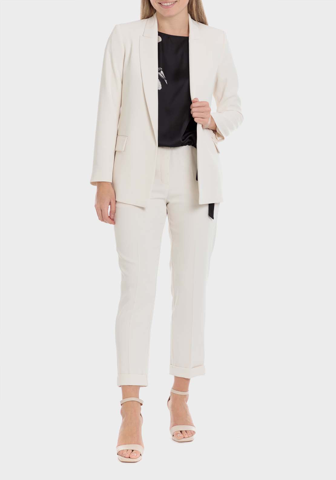 Punt Roma Long Blazer - Off White 4 Shaws Department Stores