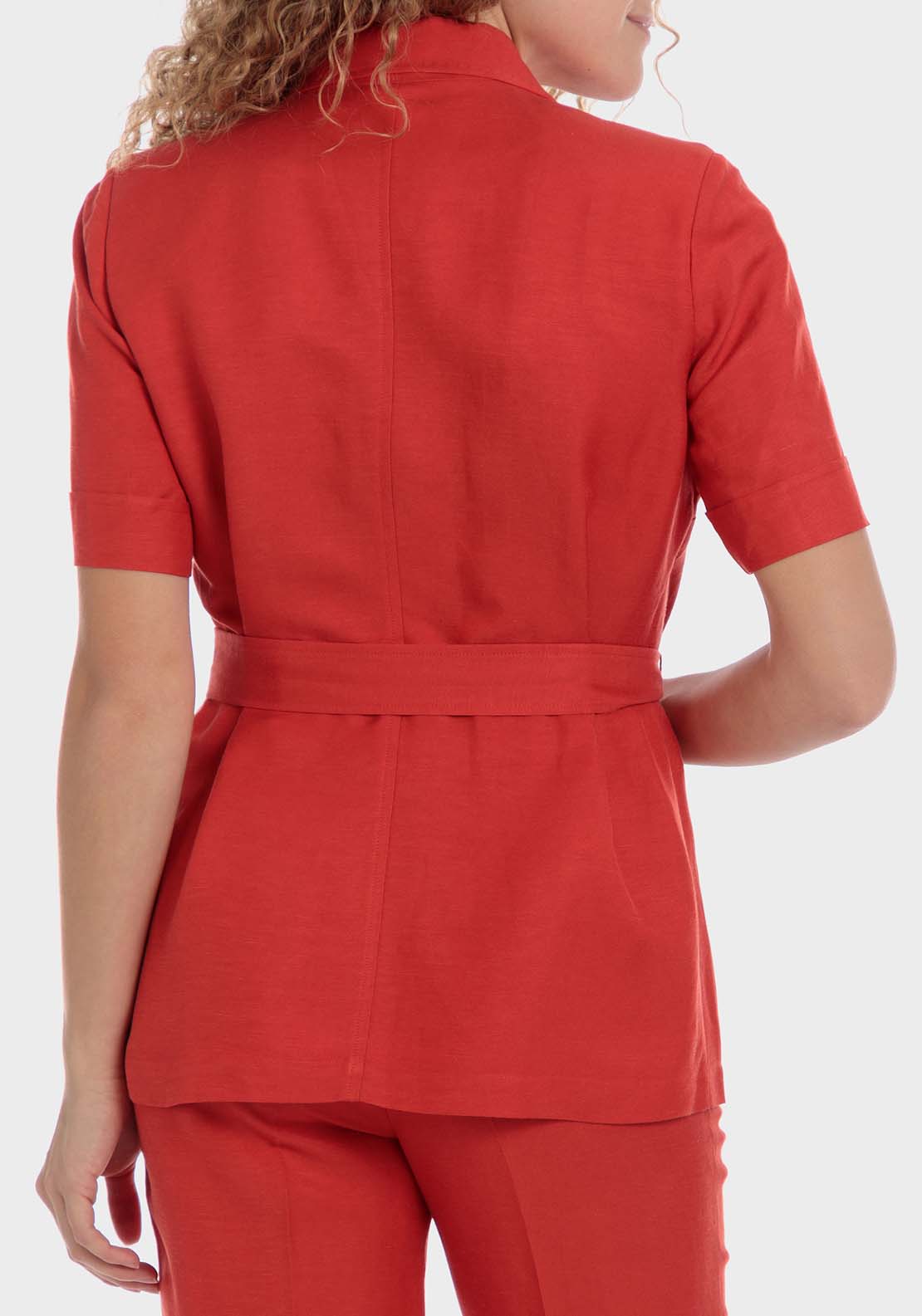 Punt Roma Jacket With Pockets - Red 3 Shaws Department Stores