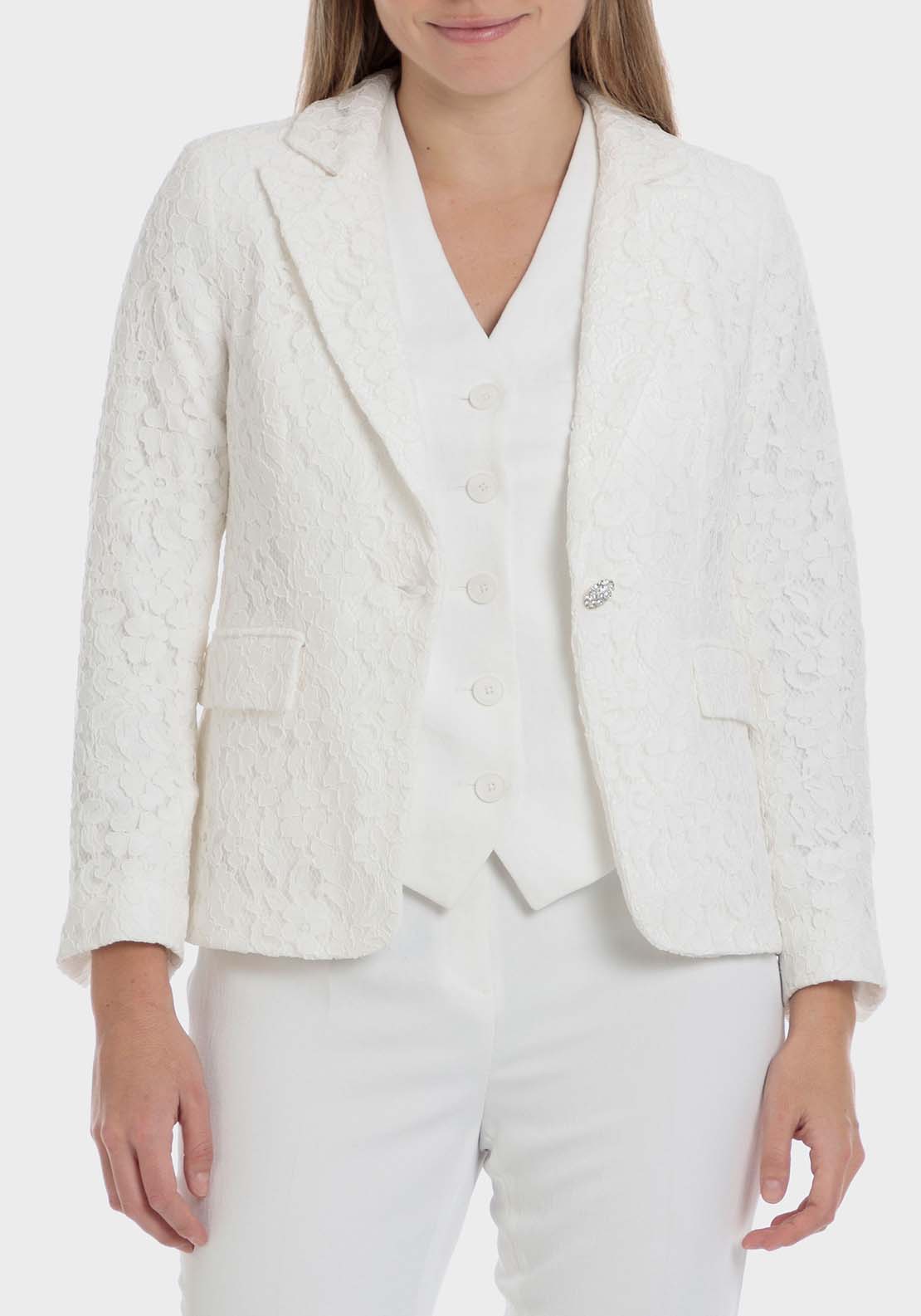 Punt Roma Blazer - White 2 Shaws Department Stores