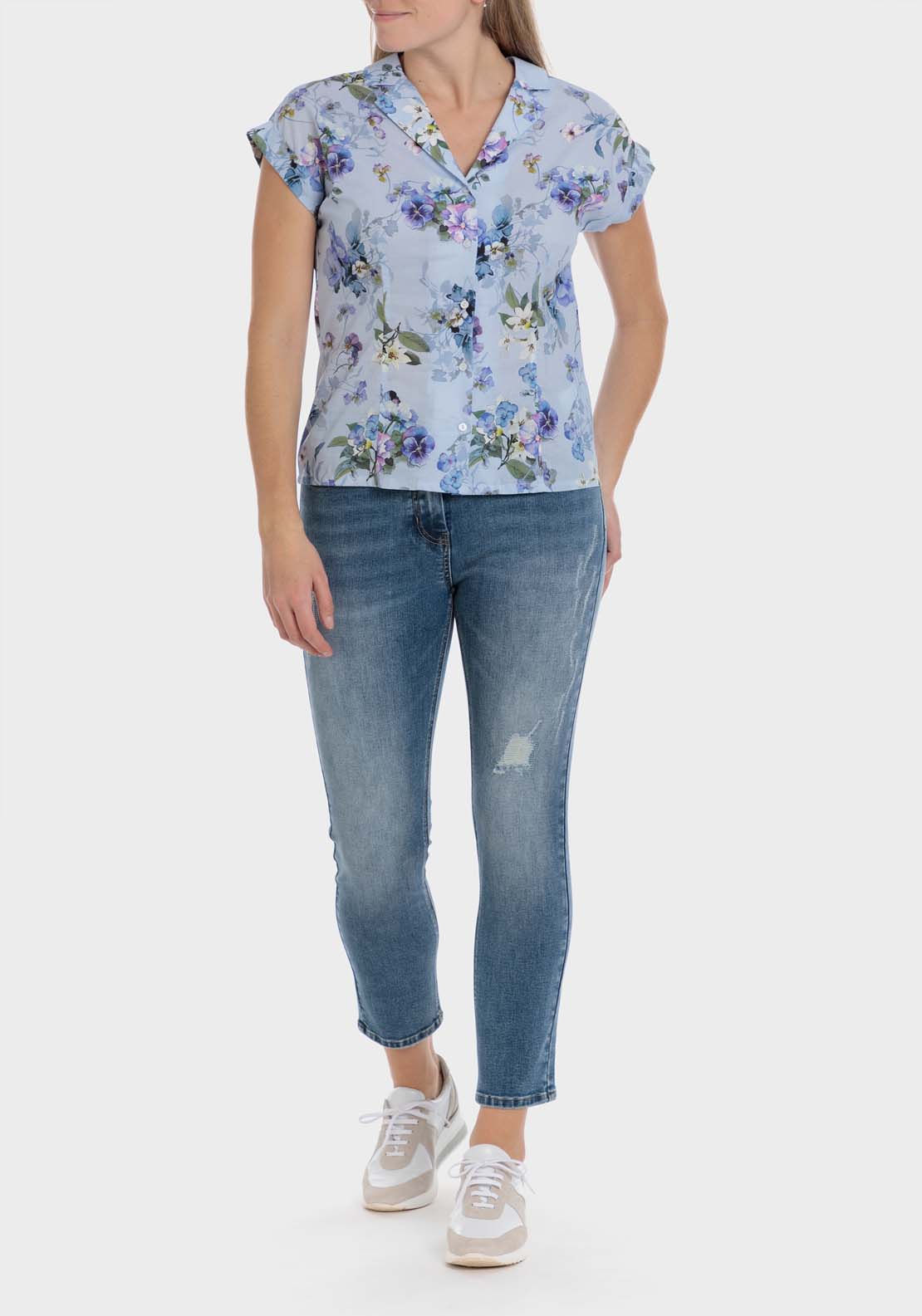 Punt Roma Floral Print Shirt 3 Shaws Department Stores