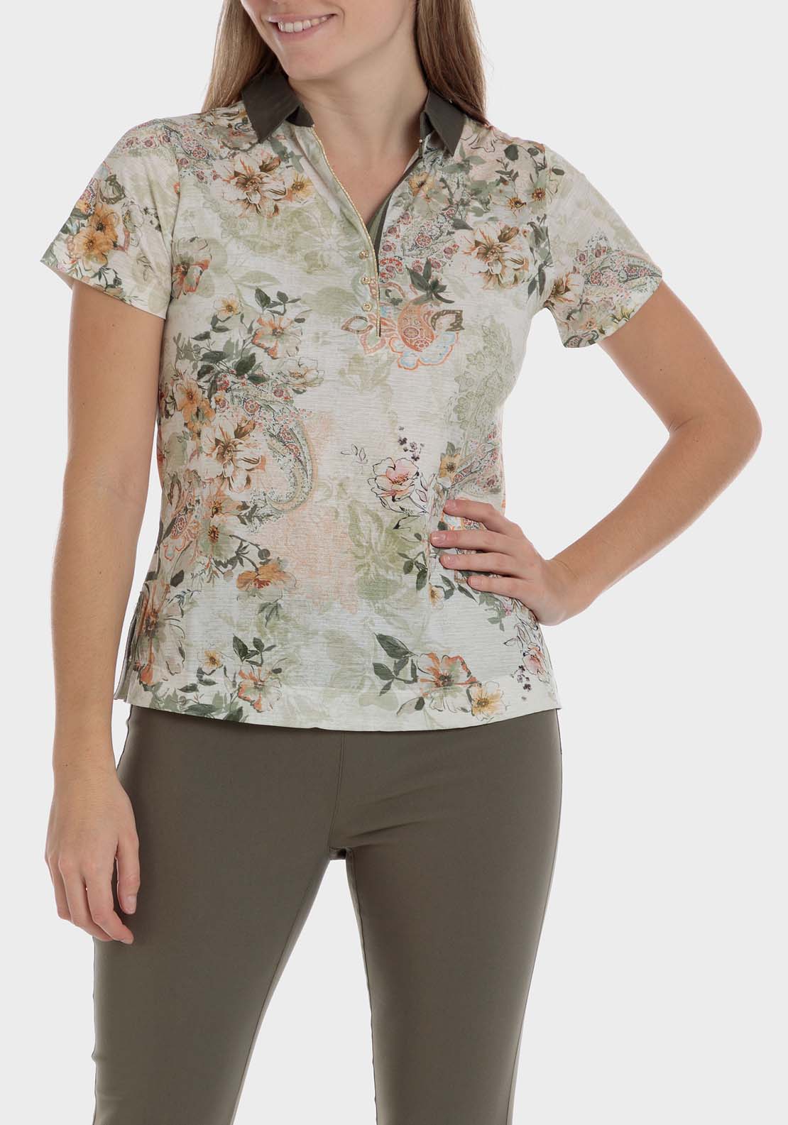 Punt Roma Floral Print Polo 1 Shaws Department Stores