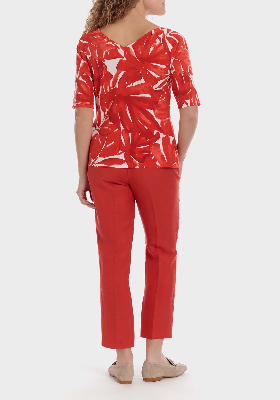 Punt Roma Tropical Print T-Shirt - Red 4 Shaws Department Stores