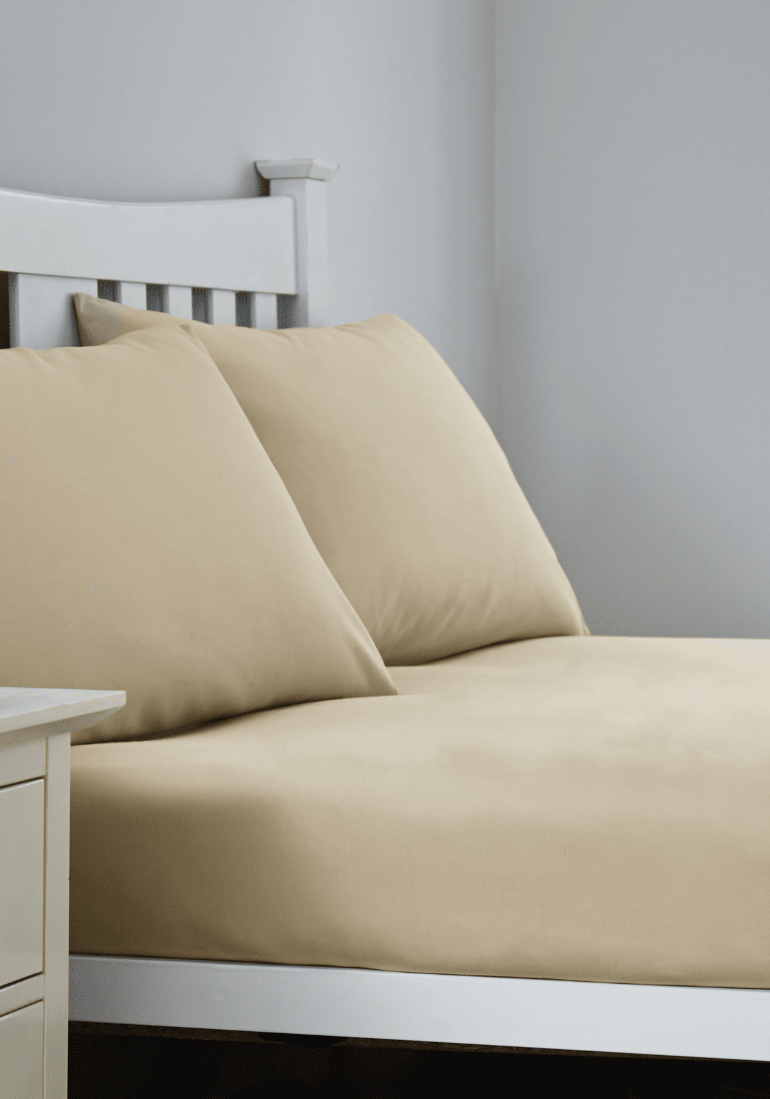 The Home Luxury Collection 200 Thread Count Deep Fitted Sheet - Natural 1 Shaws Department Stores