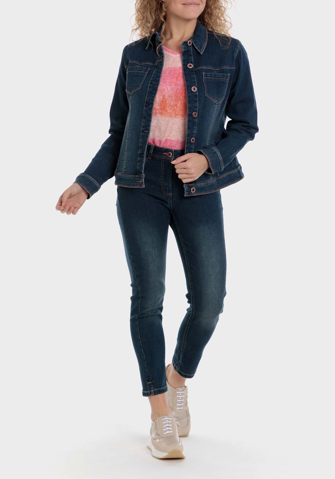 Punt Roma Denim Topstitch Jacket 3 Shaws Department Stores