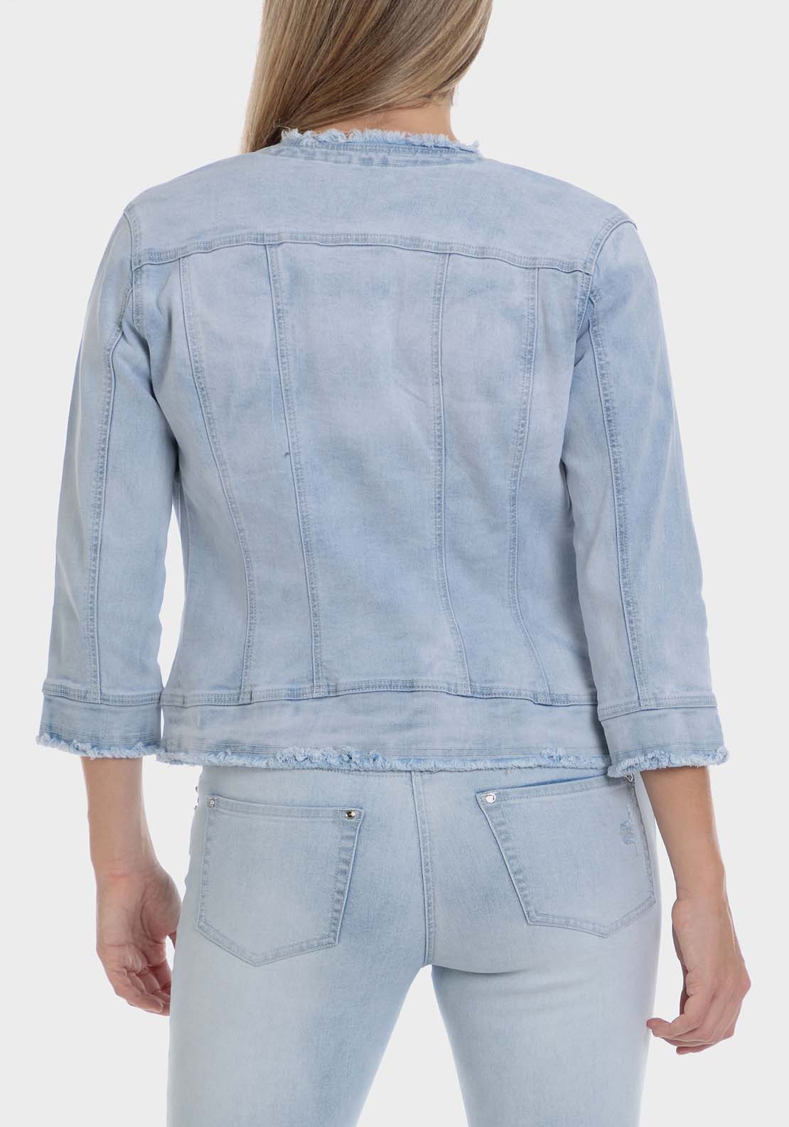 Punt Roma Denim Jacket With Gemstones 2 Shaws Department Stores