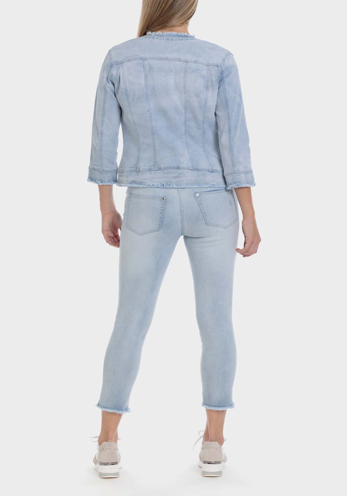 Punt Roma Denim Jacket With Gemstones 4 Shaws Department Stores