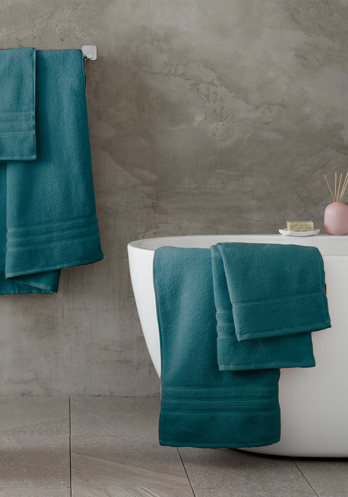 Catherine Lansfield 100% Cotton Zero Twist Towel Soft & Absorbent - 450gsm 1 Shaws Department Stores