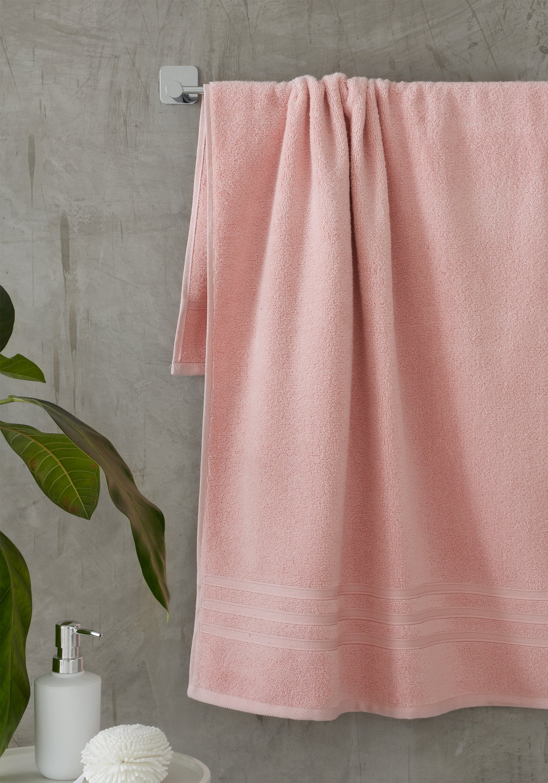 Catherine Lansfield 100% Cotton Zero Twist Towel 450gsm - Pink 2 Shaws Department Stores