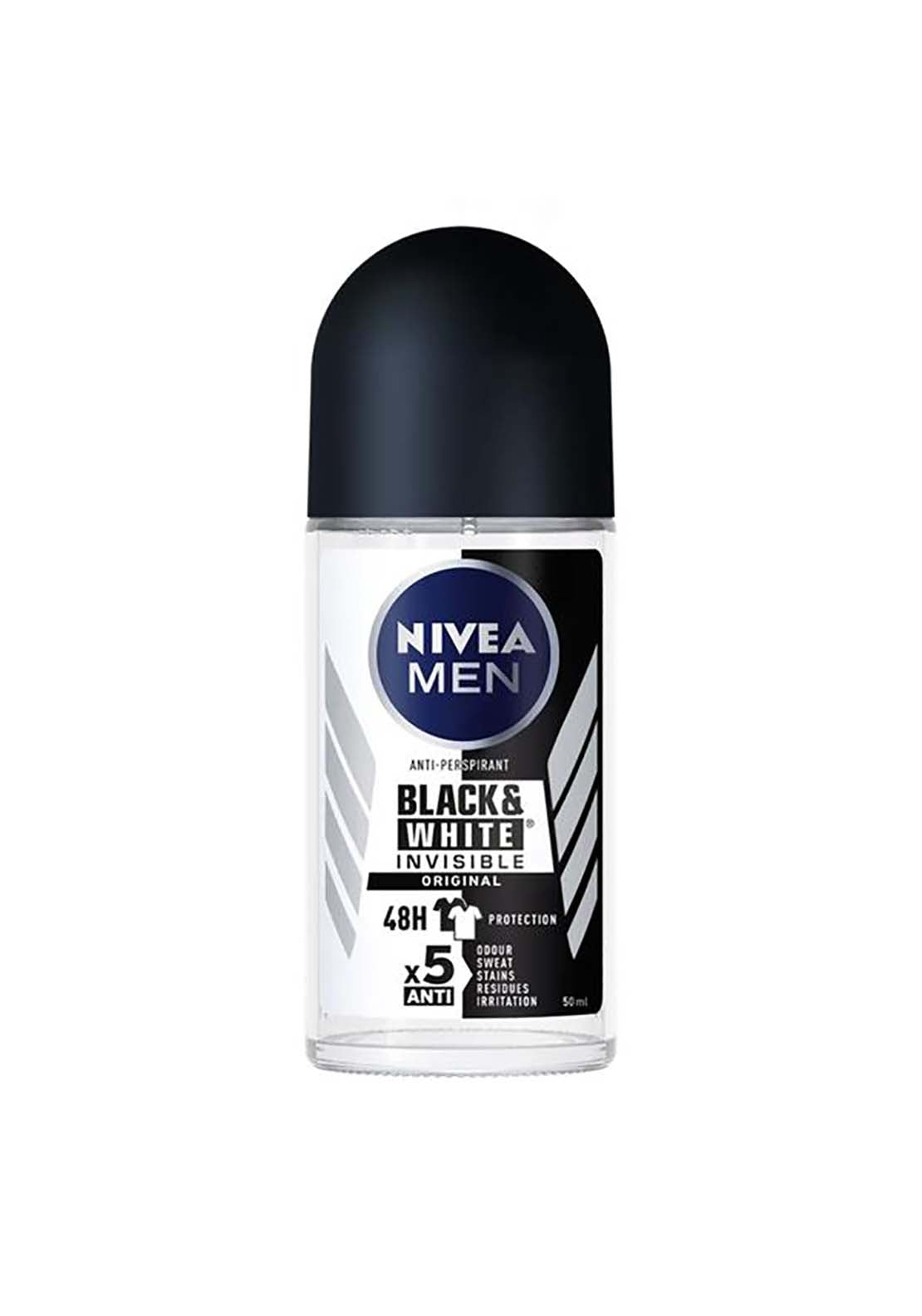 Nivea Men Black & White Deodorant Roll On 50ml 1 Shaws Department Stores