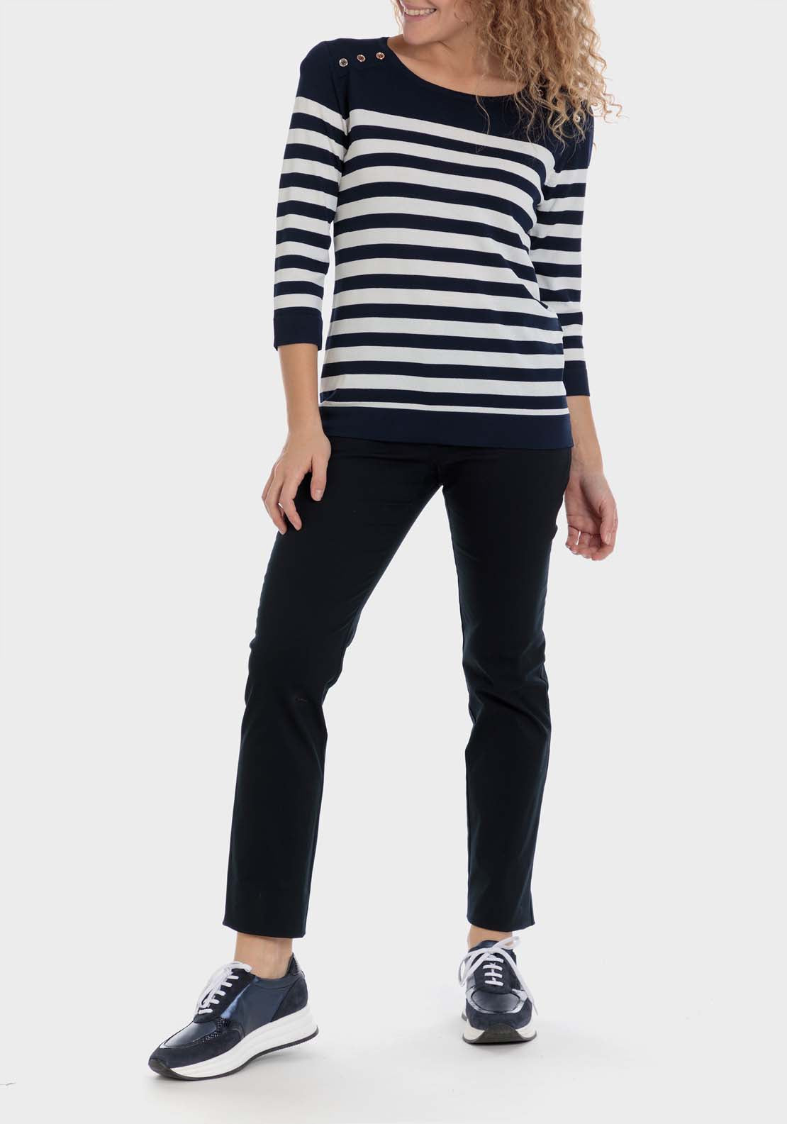 Punt Roma Cotton Trousers With Elastic 4 Shaws Department Stores