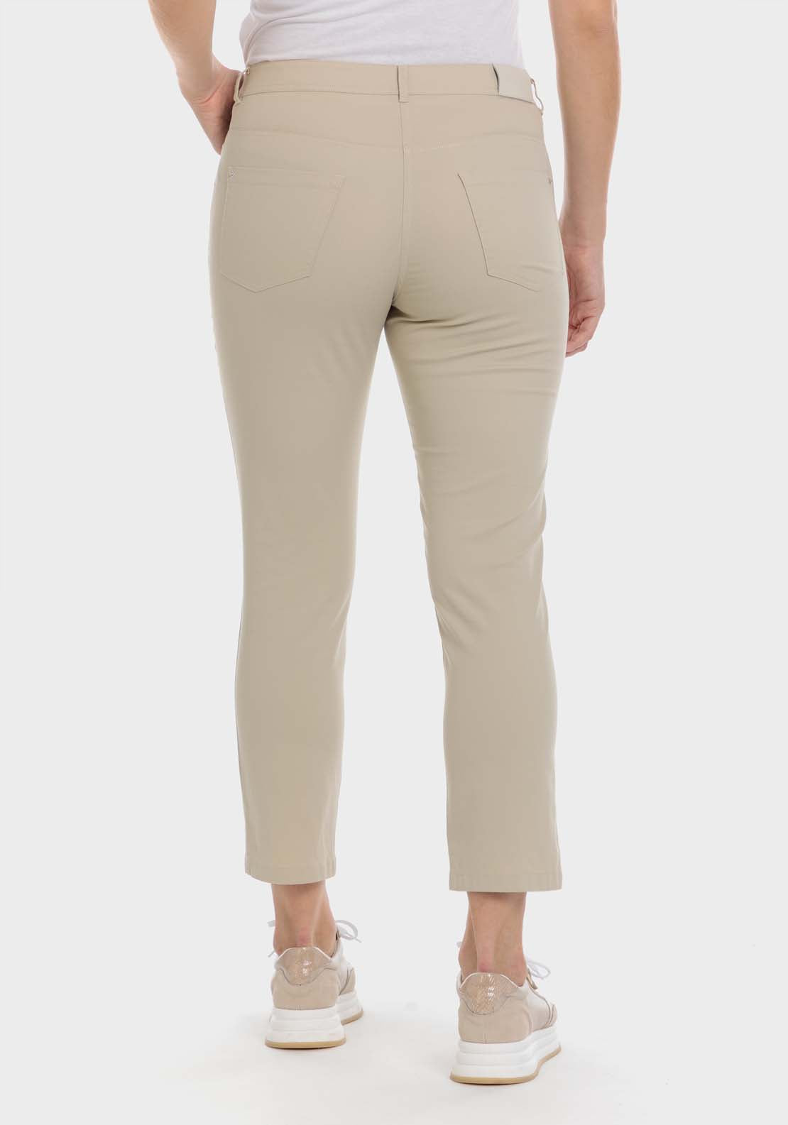 Punt Roma Cotton Capri Trousers - Beige 2 Shaws Department Stores