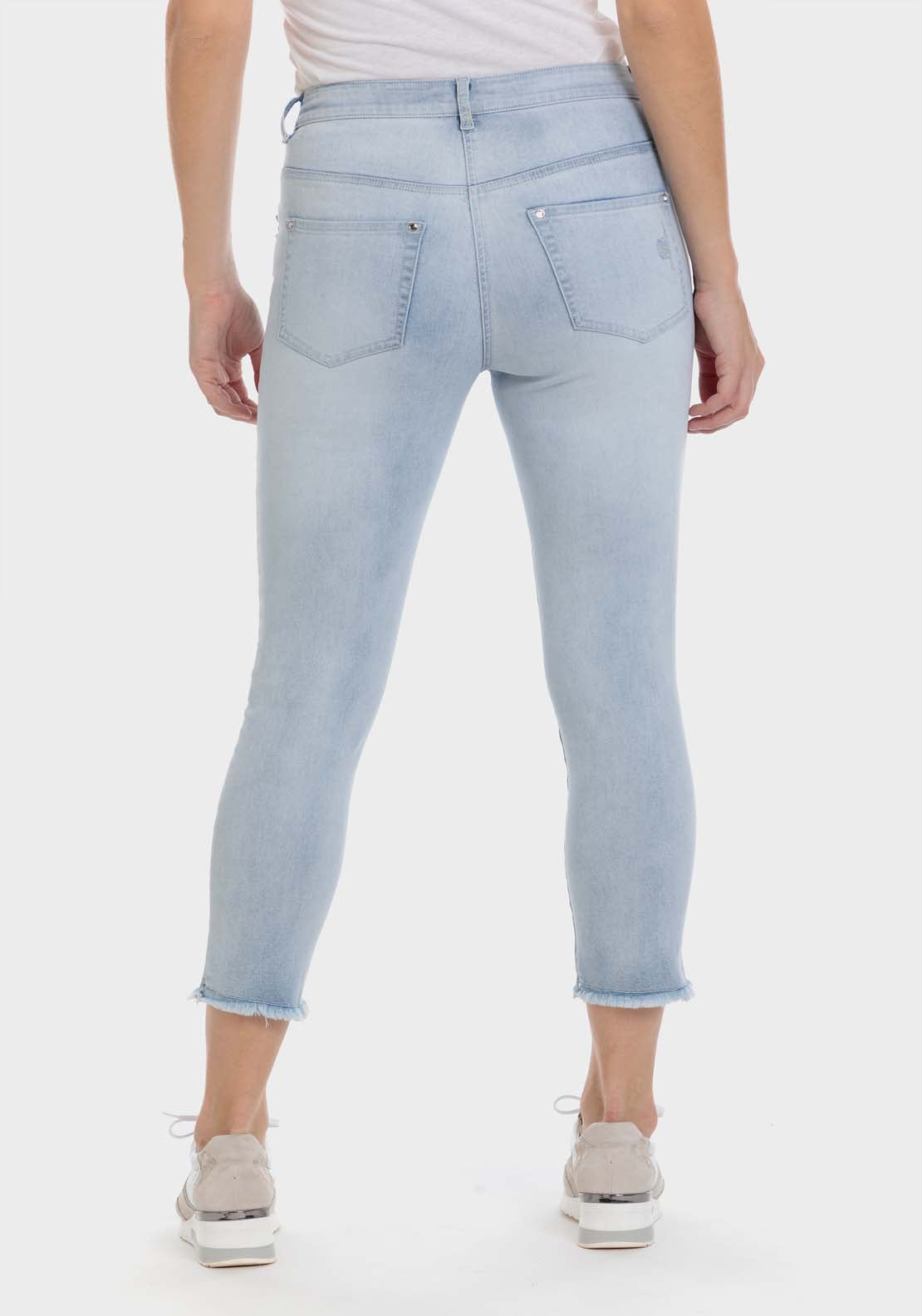 Punt Roma Denim Trousers With Gemstones 2 Shaws Department Stores