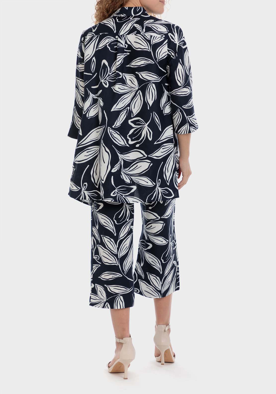 Punt Roma Printed Linen Overshirt 4 Shaws Department Stores