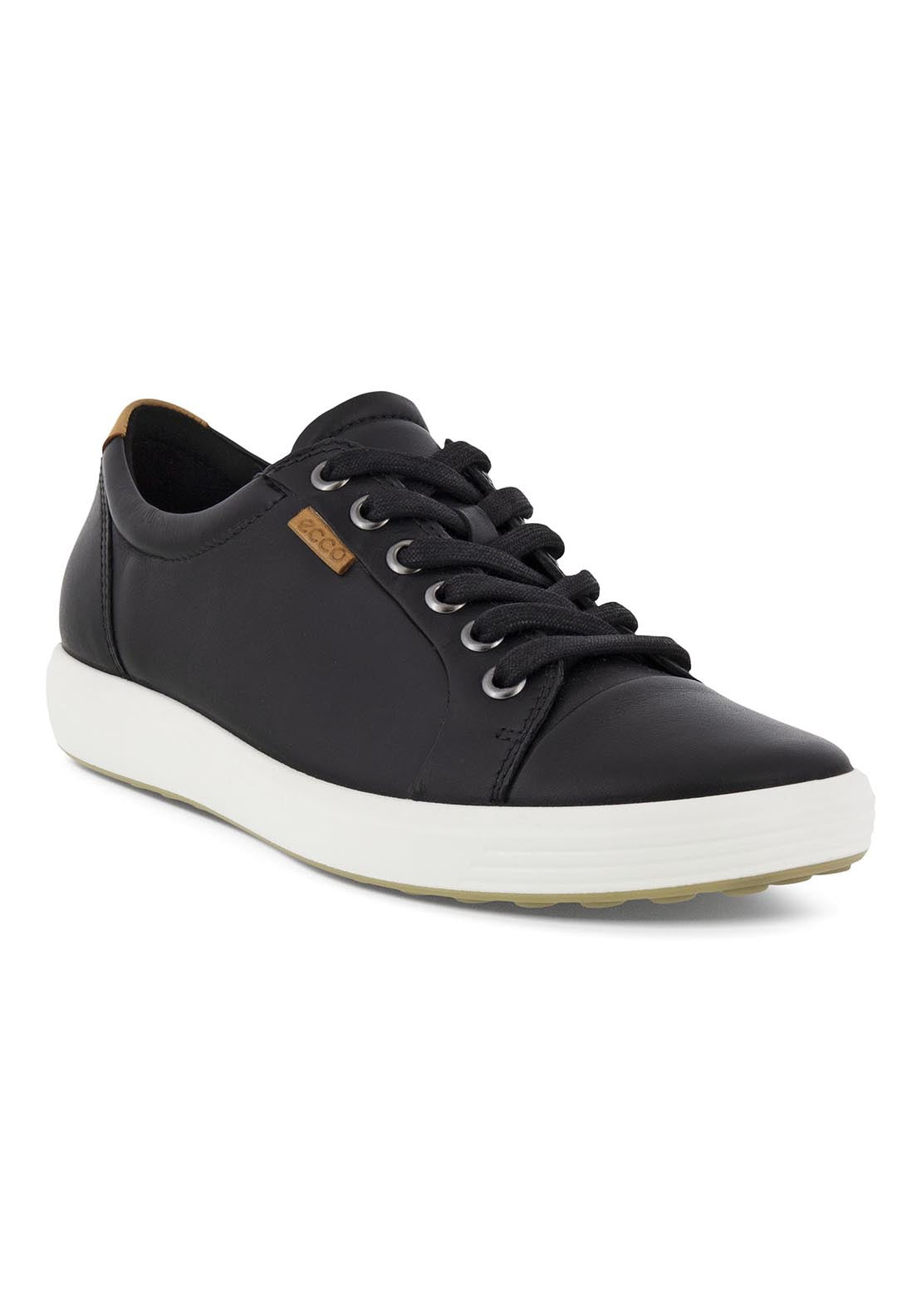 Ecco black leather sneakers womens sale