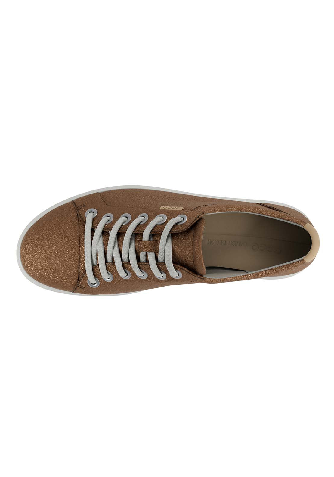 Ecco Soft 7 Casual Lace Shoe - Antique Bronze 2 Shaws Department Stores