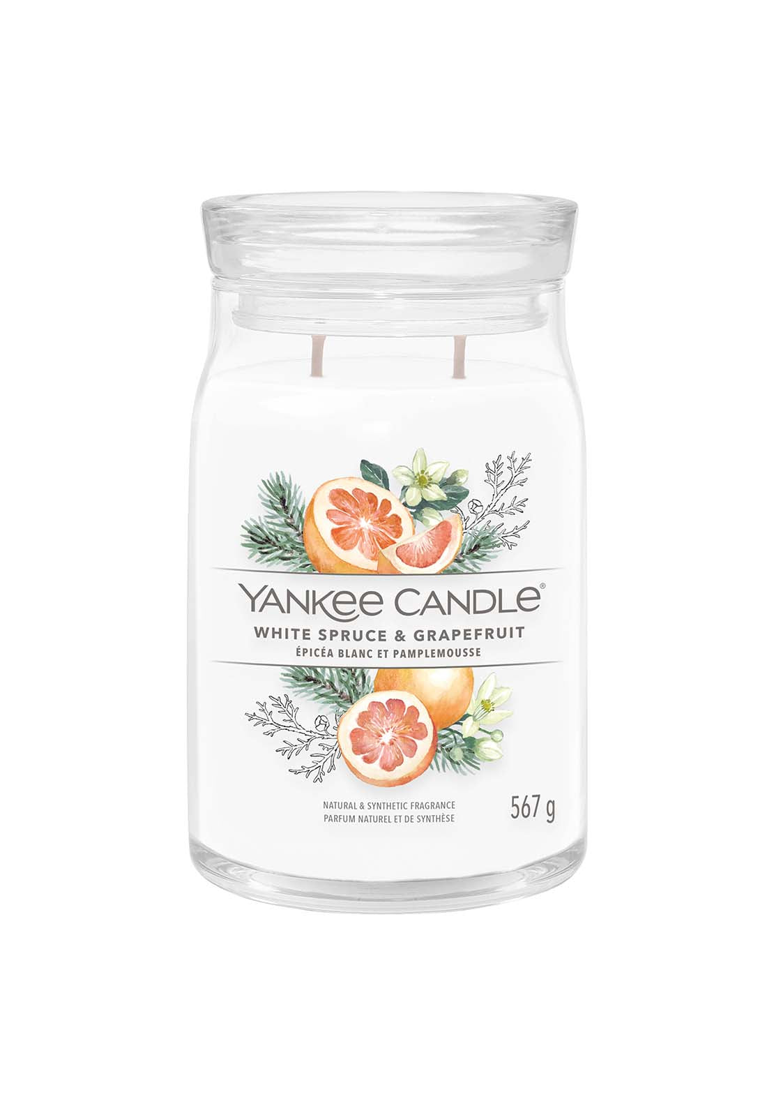 Yankee Candles Spruce & Grapefruit Large Candle 1 Shaws Department Stores