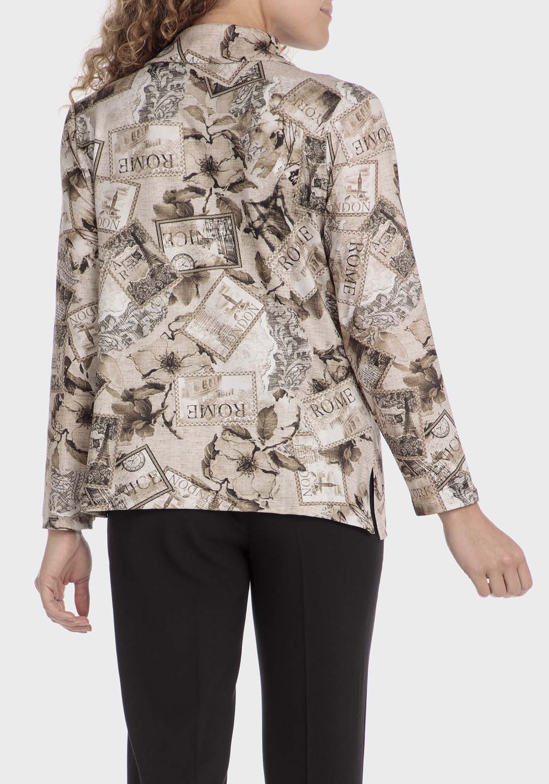 Punt Roma Printed Polo - Beige 2 Shaws Department Stores